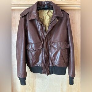 Men's Vintage Schott Bomber Leather Jacket